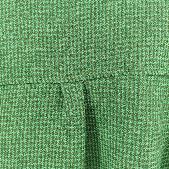 Current air houndstooth belted shirt dress Green and Black Houndstooth Medium - Picture 9 of 9